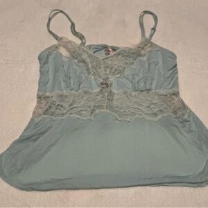 Jezebel Lace Trimmed Blue PJ Shorts Set